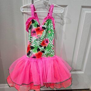 Girls costume Tropical theme with tutu.